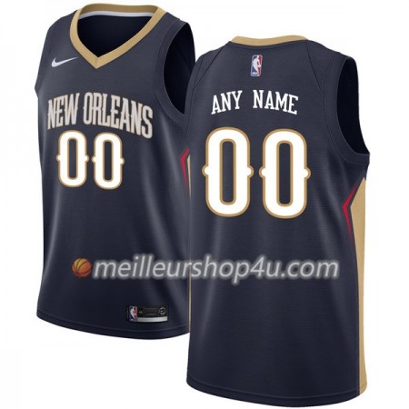Maillot Basket Homme New Orleans Pelicans Personnalisé Nike 2017-18 Navy Swingman